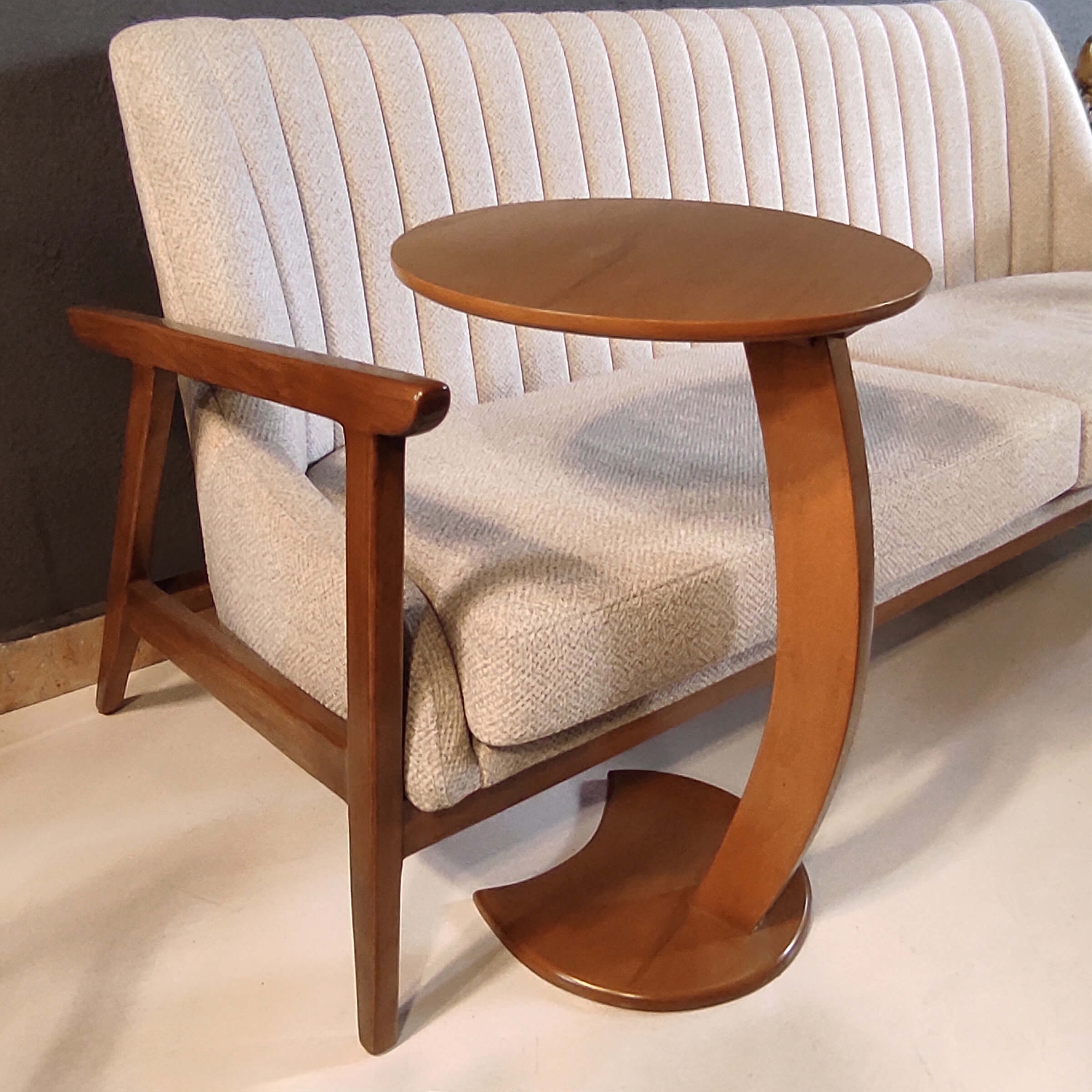 میز عسلی (کنار مبلی) لپتاپی مدل دایره