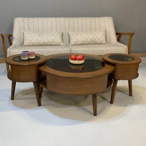 میز جلو مبلی و عسلی مدل افلاک (مجموعه ۳ عددی)